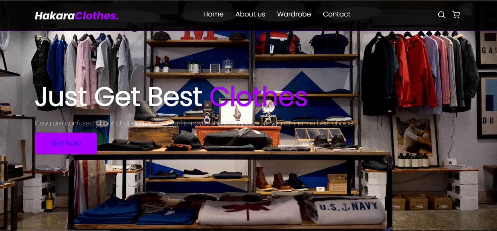 Landing Page Clothes Store